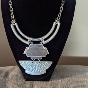 Chico's Silver Geometric Necklace